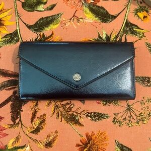 Michael Kors Leather Metallic Blue Wallet (NWT)